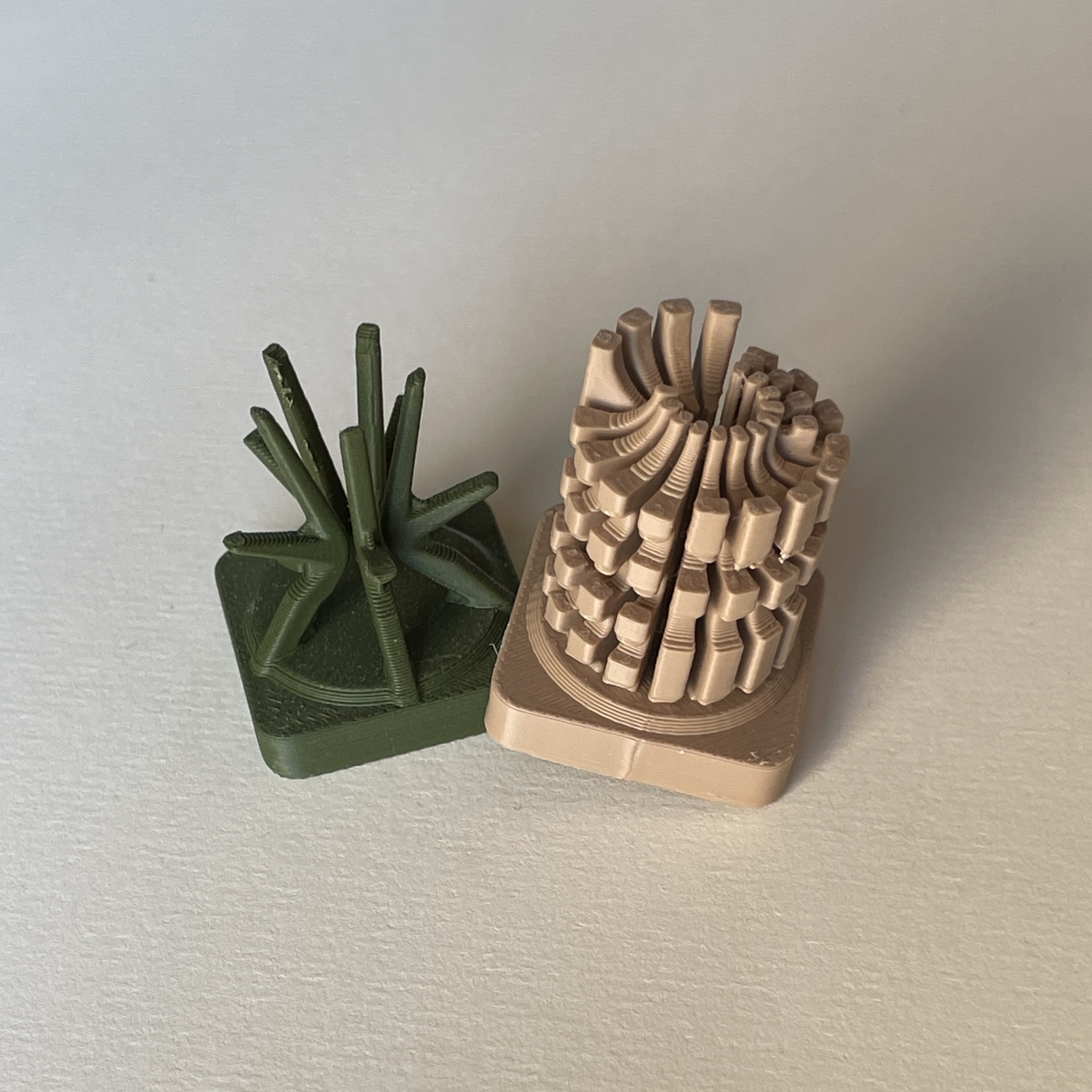 The capstone pieces for each player